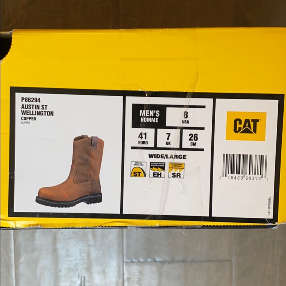 Caterpillar Wellington Steel Toe Boots